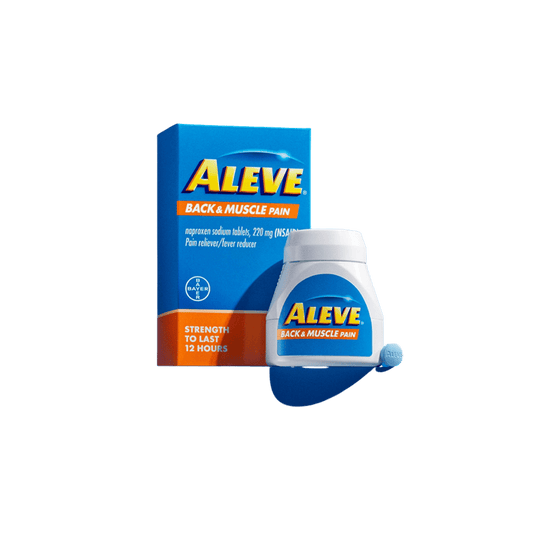 Aleve Back & Muscle Pain Relief Naproxen Sodium (220 mg 24 Tablets) SkinStash