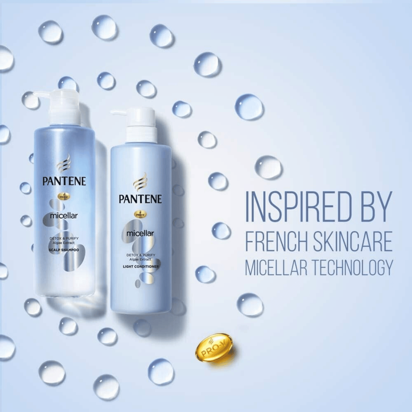 Pantene Pro V Micellar Scalp Shampoo Detox & Purify (18oz) SkinStash