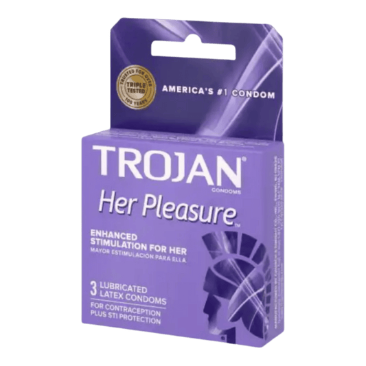 Trojan Her Pleasure 3 Lubricated Latex Condom SkinStash