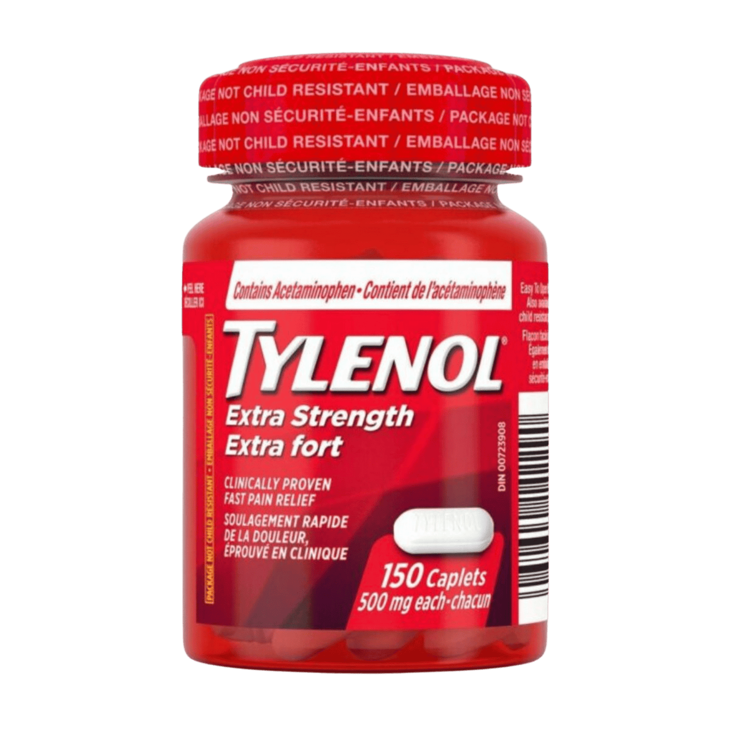 Tylenol Extra Strength Extra Fort Tablets with Acetaminophen 150 CT(500mg) SkinStash