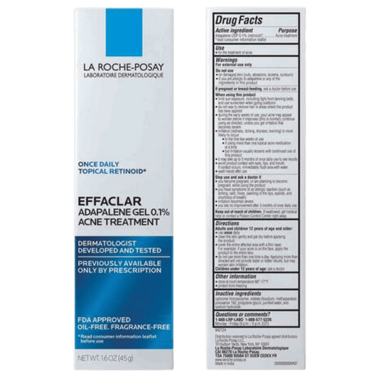 La Roche Posay Effaclar Adapalene Gel 0.1% Acne Treatment (45g) SkinStash