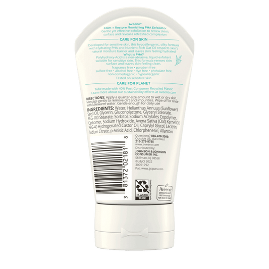 Aveeno Calm + Restore Nourishing PHA Exfoliator (118ml) SkinStash