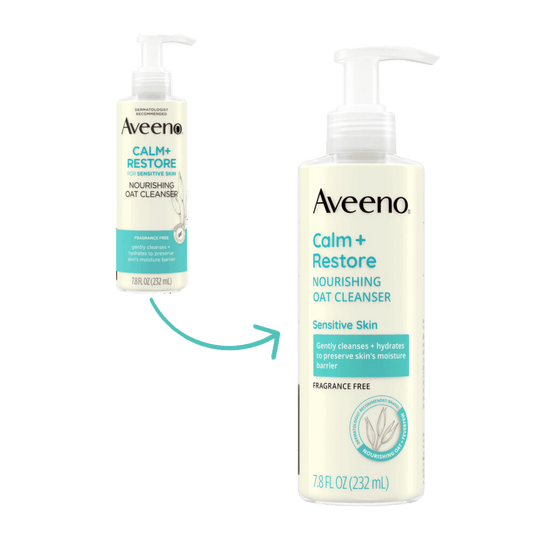 Aveeno Calm + Restore Gentle Nourishing Oat Face Cleanser (232ml) SkinStash