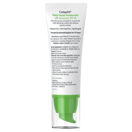 Cetaphil Daily Facial Moisturizer SPF 50+ (50ml) SkinStash
