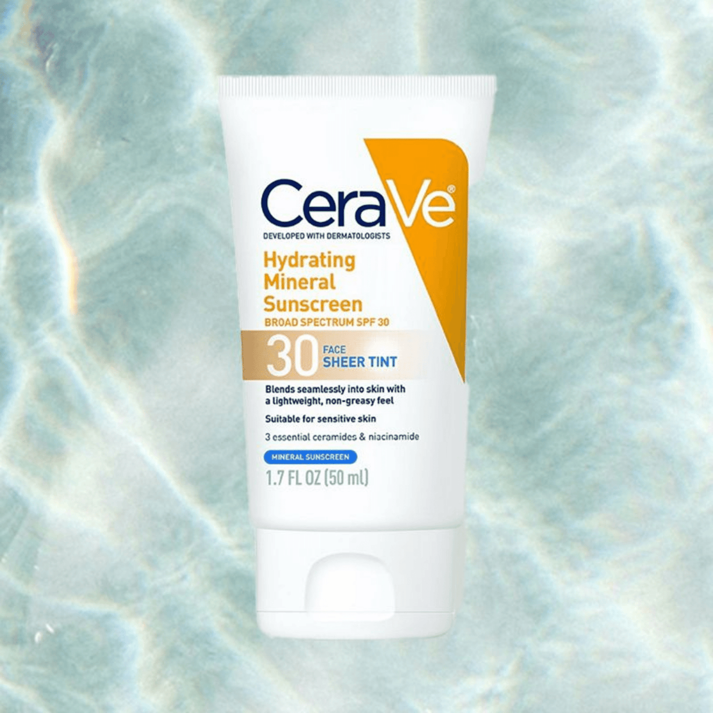 CeraVe Hydrating Mineral Sunscreen SPF 30 Face Sheer Tint (50ml) SkinStash