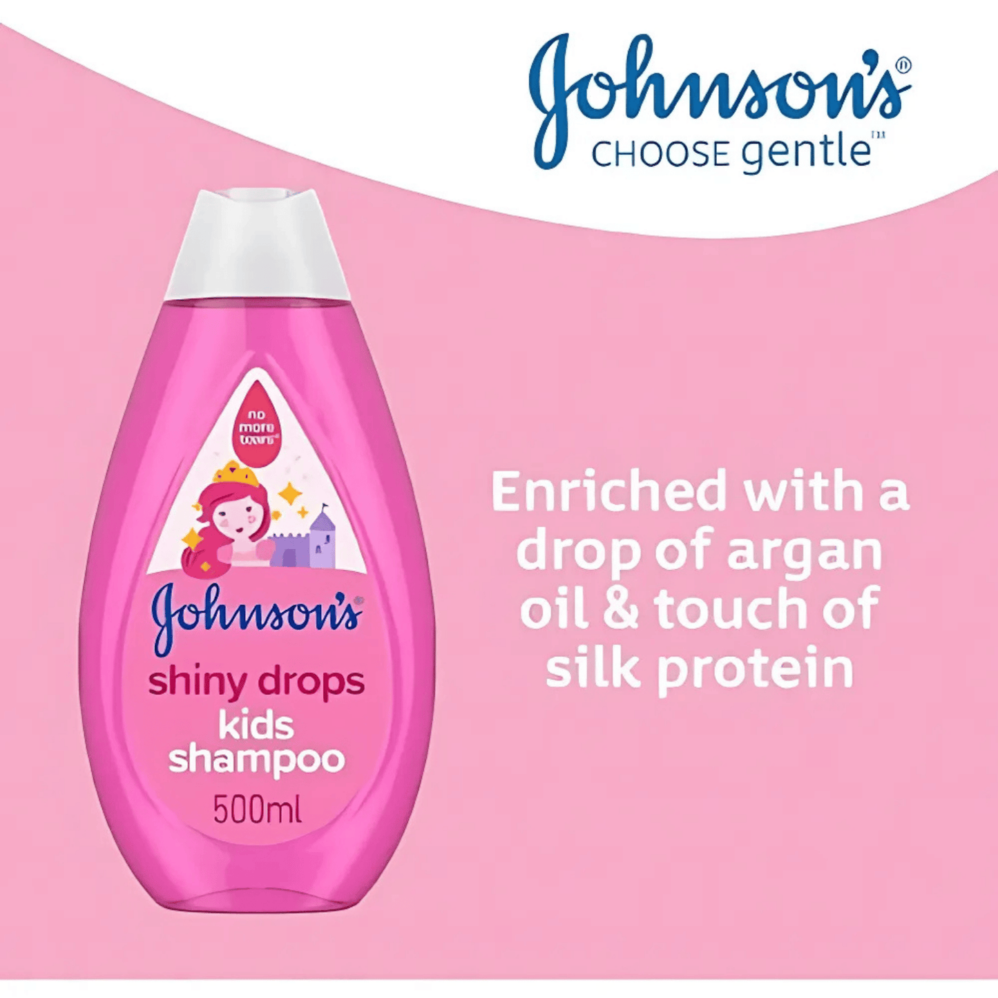 Johnson's Shiny Drops Kids Shampoo, (500ml) SkinStash