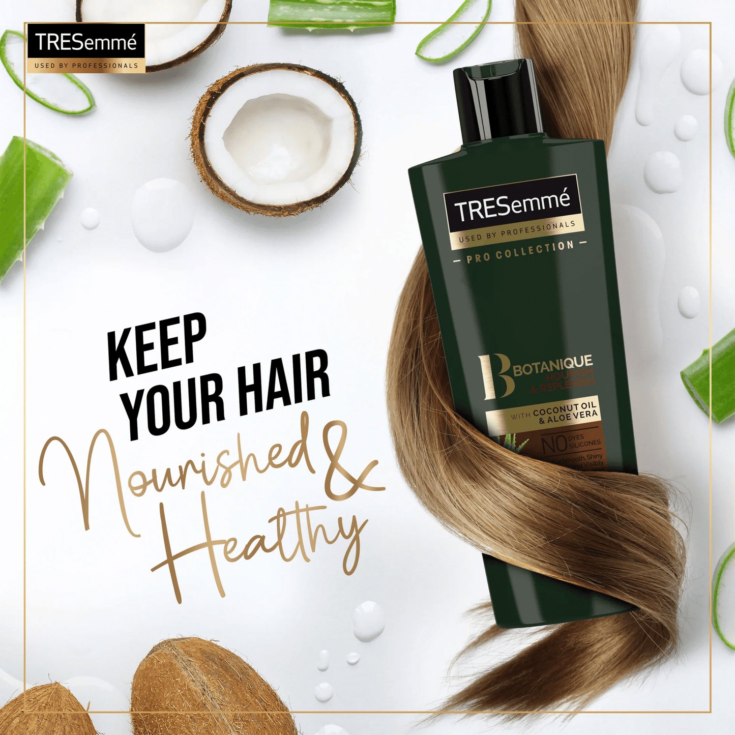 Tresemme Botanique Nourish & Replenish Shampoo For Smooth Shiny & Visibly Healthy Hair (400ml) - wellkart