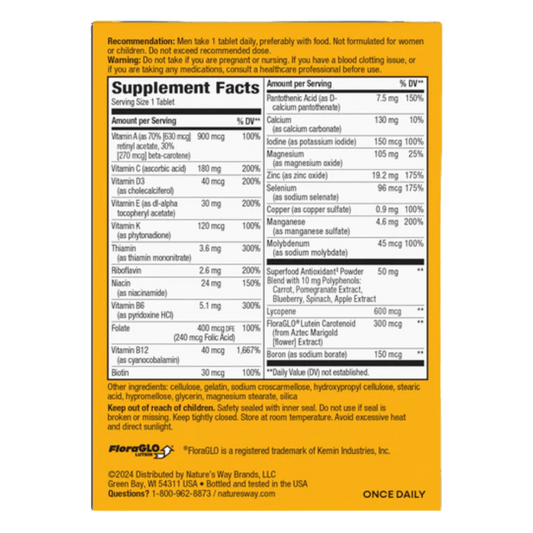 Nature's Way Alive! Men's Complete Multivitamin (50Tabs) SkinStash