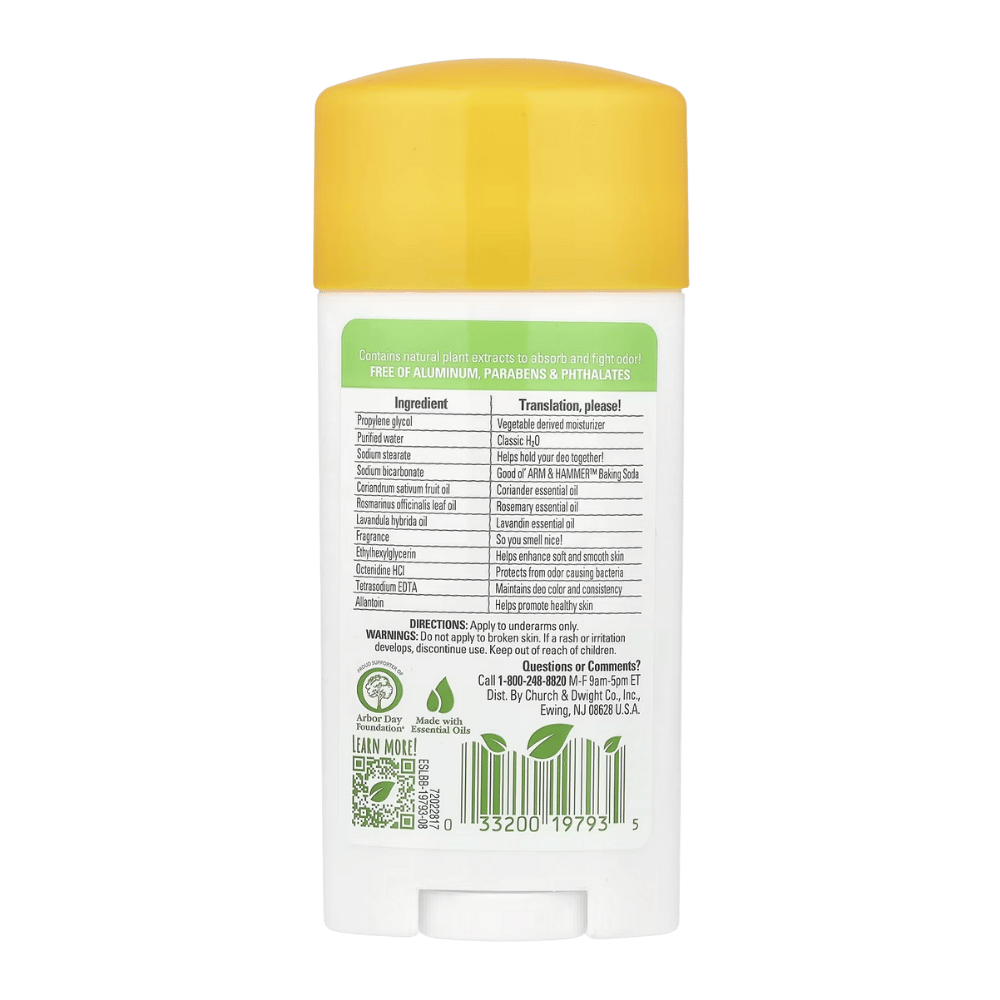 Arm & Hammer Essentials Deodorant Rosemary Lavender (71g) SkinStash