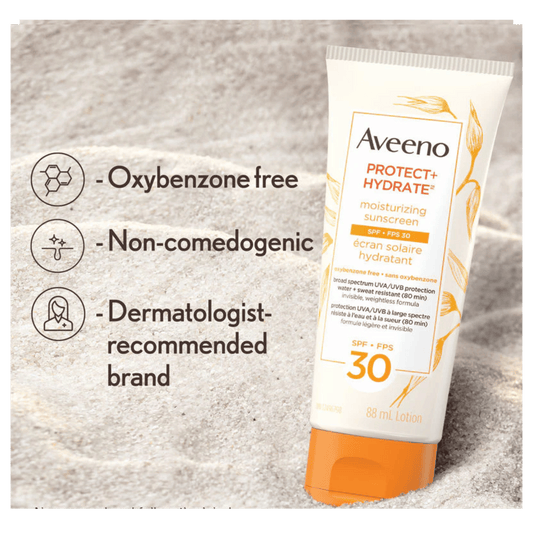 Aveeno Protect Hydrate Body Sunscreen Lotion SPF 30 (88ml) (EXP 09/25) SkinStash