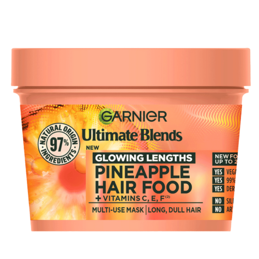 Garnier Ultimate Blends Glowing Lengths Pineapple & Amla Hair Food 3 in 1 Hair Mask Treatment - Multi (400 ml) SkinStash