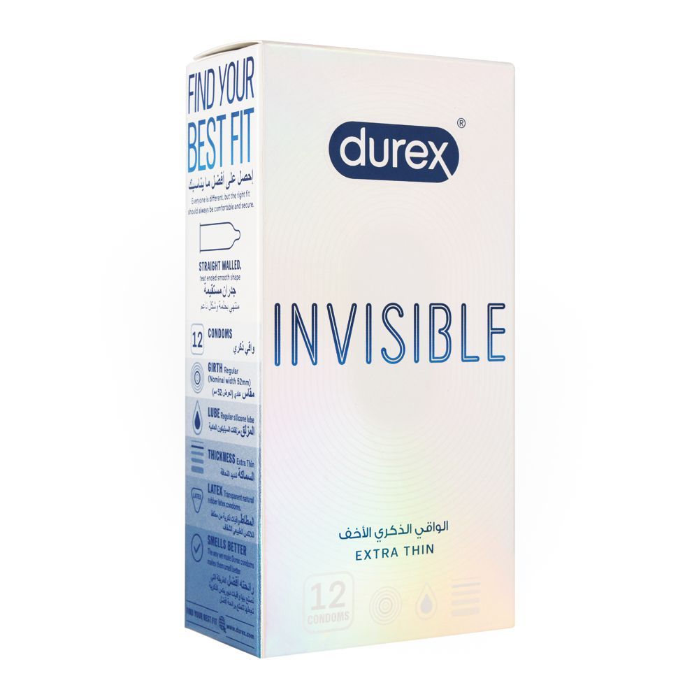 Durex Invisible Extra Sensitive Condoms 12-Pack 80% of100 (1)  R - wellkart