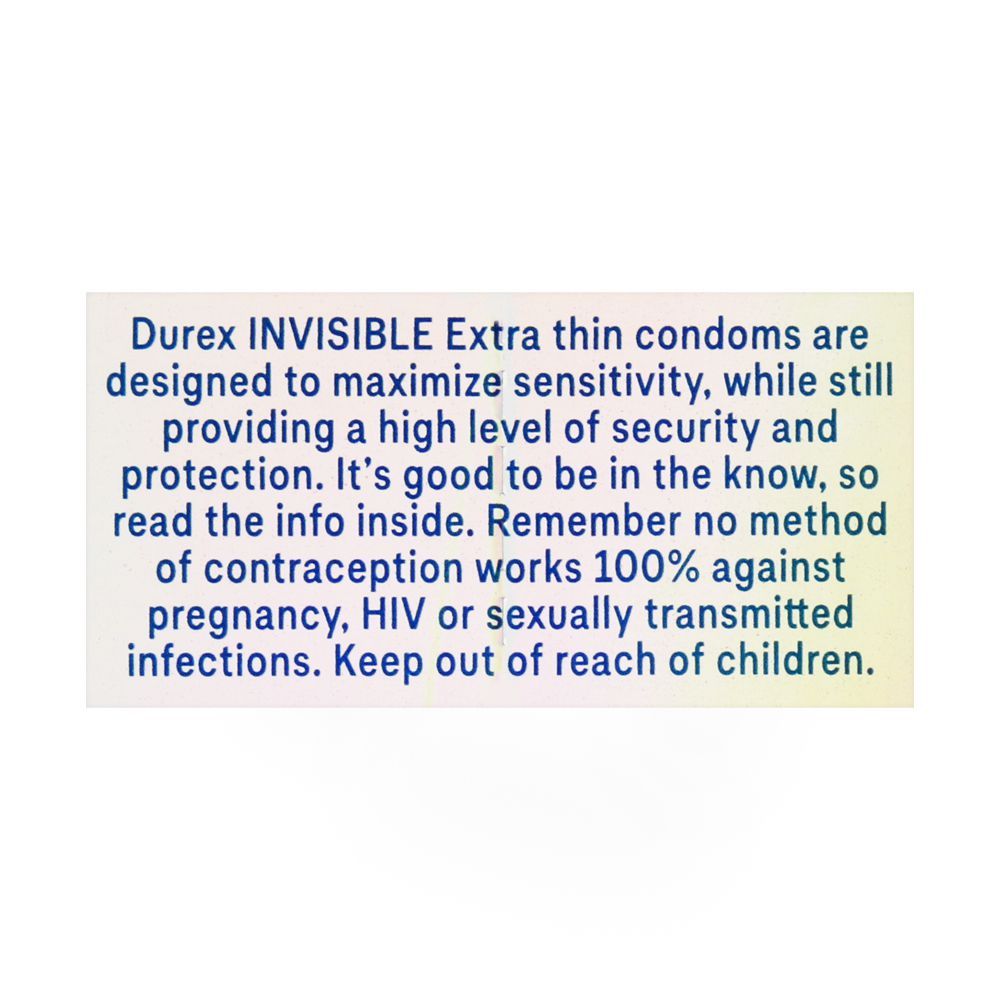 Durex Invisible Extra Sensitive Condoms 12-Pack 80% of100 (1)  R - wellkart