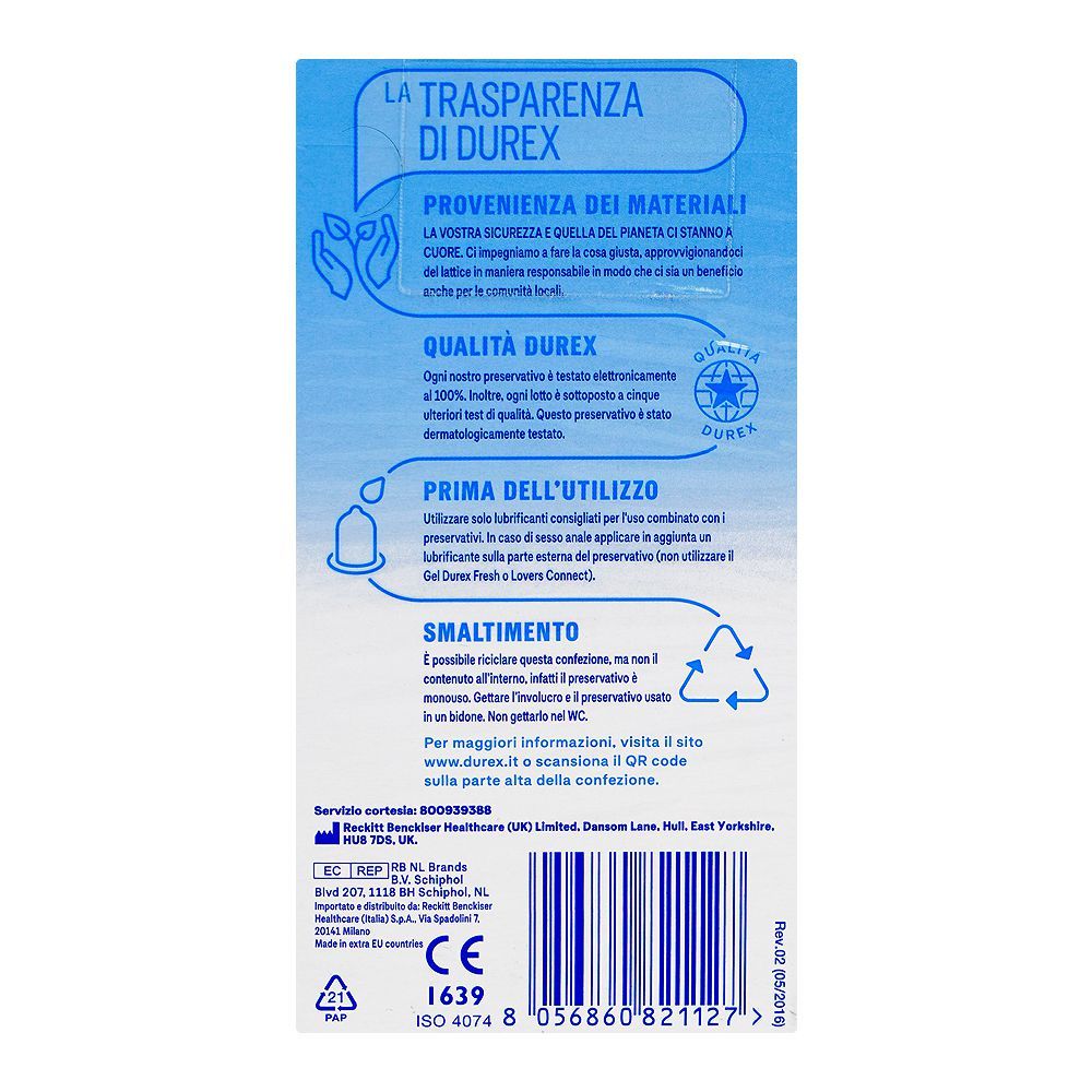 Durex Settebello Classico Condoms, 10-Pack - wellkart