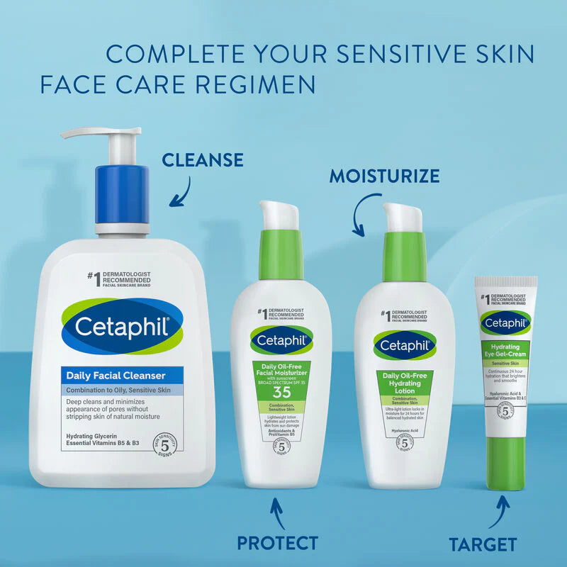 Cetaphil Daily Oil-Free Hydrating Lotion, For Combination & Sensitive Skin, 88ml - wellkart