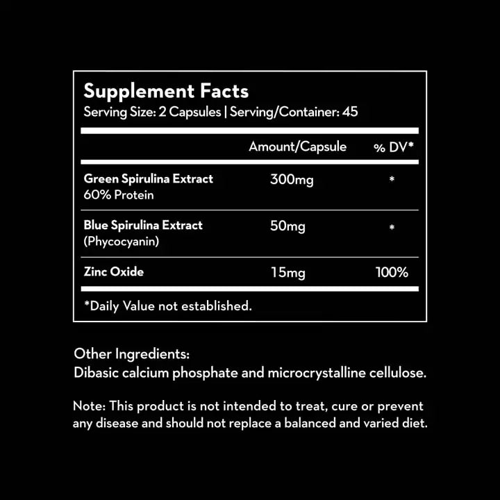 VERSUS Green & Blue Spirulina 70 Capsules SkinStash