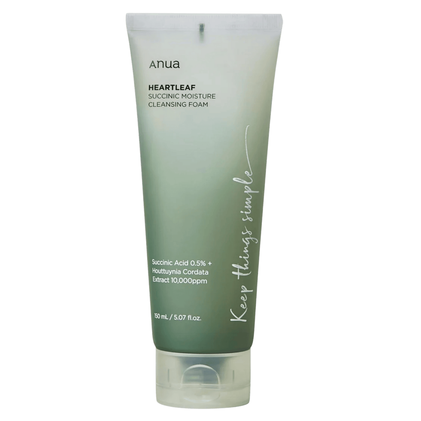 ANUA Heartleaf Succinic Moisture Cleansing Foam (150ml) SkinStash