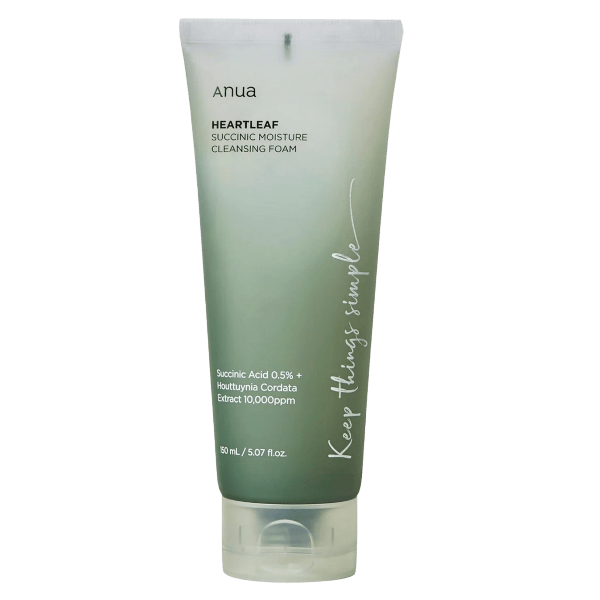 ANUA Heartleaf Succinic Moisture Cleansing Foam (150ml) SkinStash