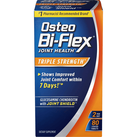 Osteo Bi-Flex, Glucosamine & Chondroitin with Joint Shield Triple Strength (80 tablets) SkinStash