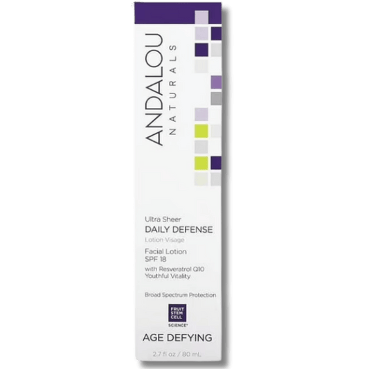 Andalou Naturals Ultra Sheer Daily Defense Facial Lotion SPF 18 (80ml) SkinStash