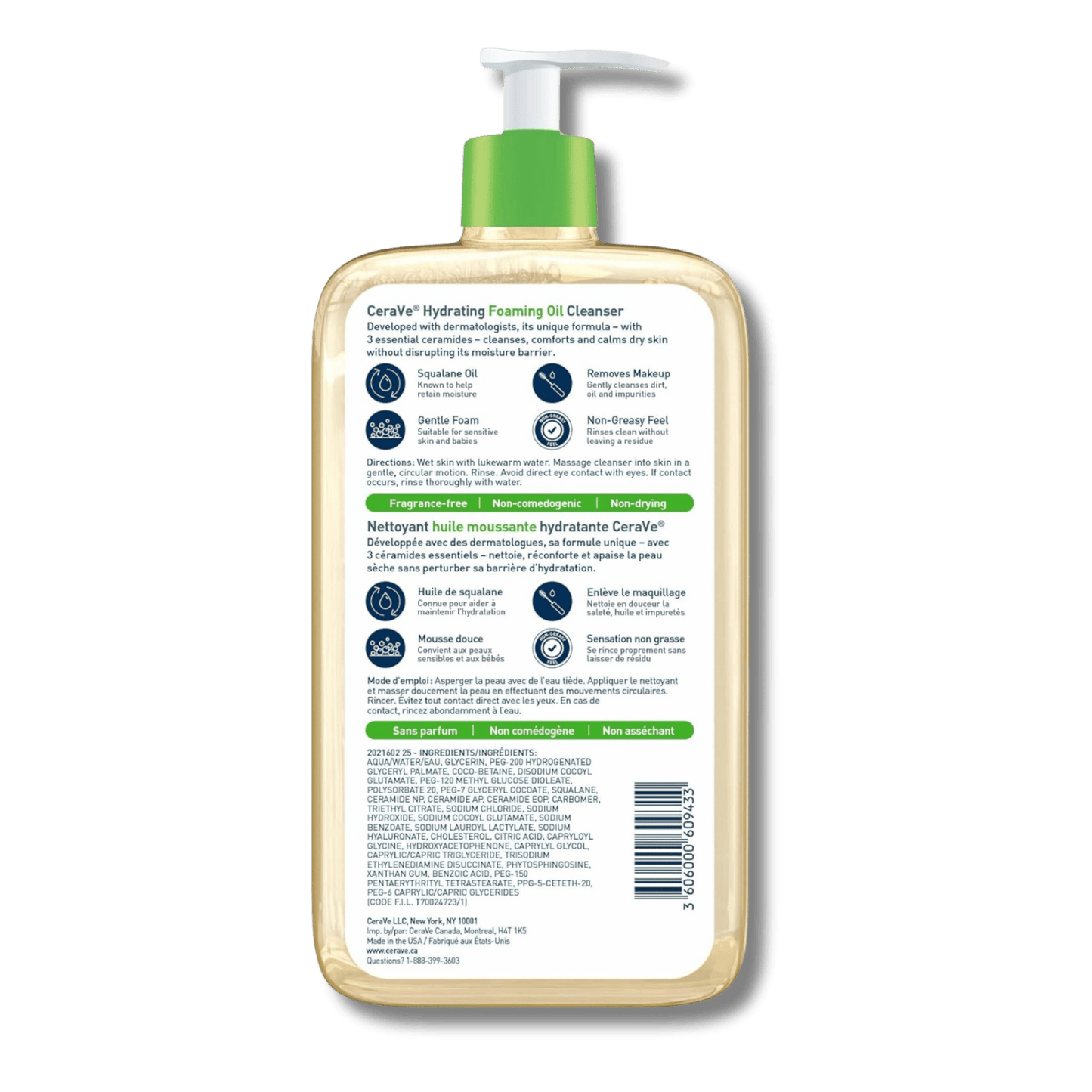 CeraVe Hydrating Foaming Oil Cleanser Canadian Variant SkinStash