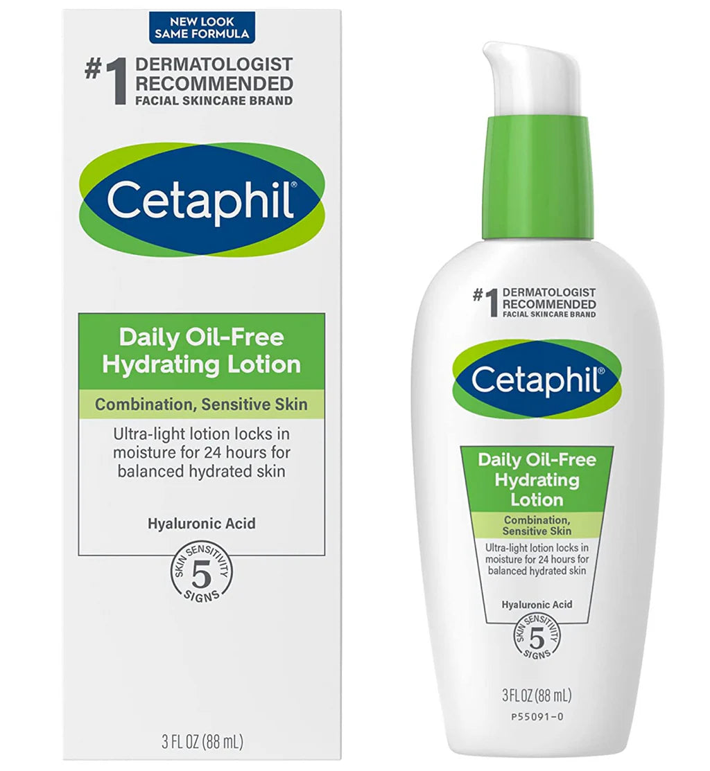 Cetaphil Daily Oil-Free Hydrating Lotion, For Combination & Sensitive Skin, 88ml - wellkart