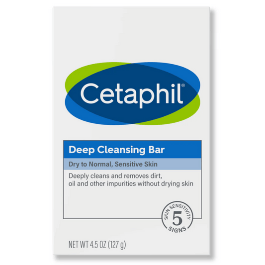 Cetaphil Deep Cleansing Bar Dry To Normal, Sensitive Skin, (127g) SkinStash