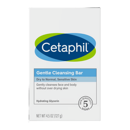 Cetaphil Gentle Cleansing Bar Dry To Normal, Sensitive Skin, (127g) SkinStash
