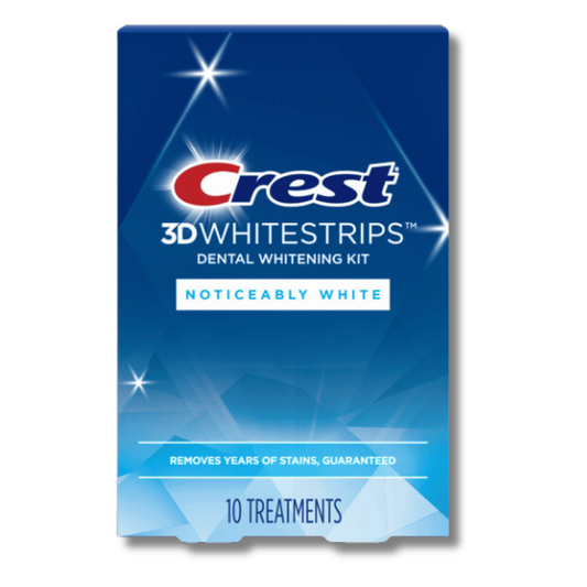 Crest 3D Whitestrips Dental Whitening Kit, Noticeably White, 10 Treatments - 10 Ct SkinStash