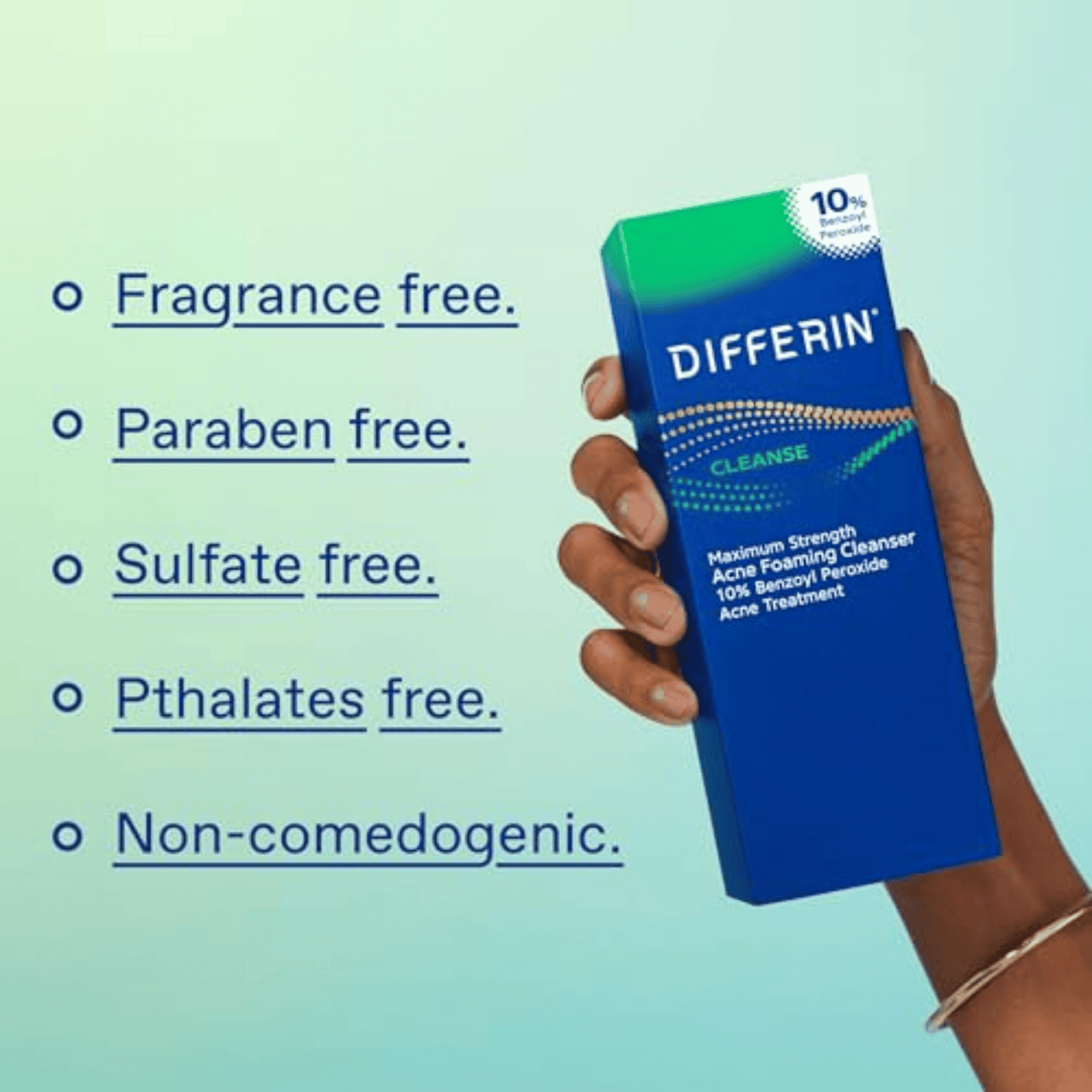 Differin 10% Benzoyl Peroxide Acne Foaming Cleanser (148ml) SkinStash