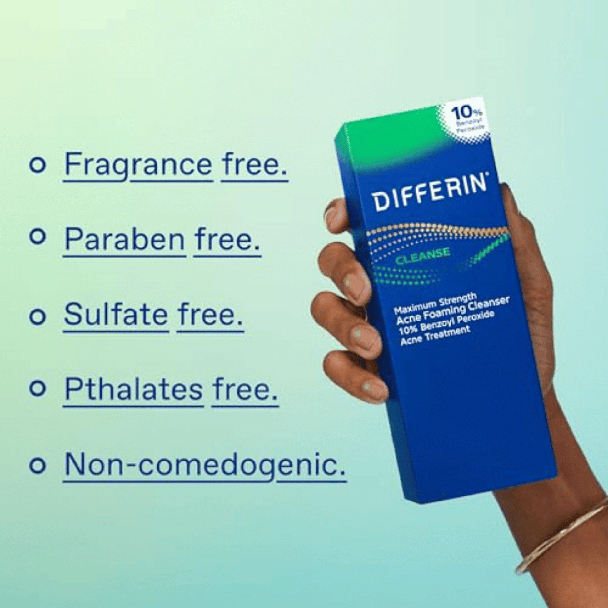 Differin 10% Benzoyl Peroxide Acne Foaming Cleanser (148ml) SkinStash