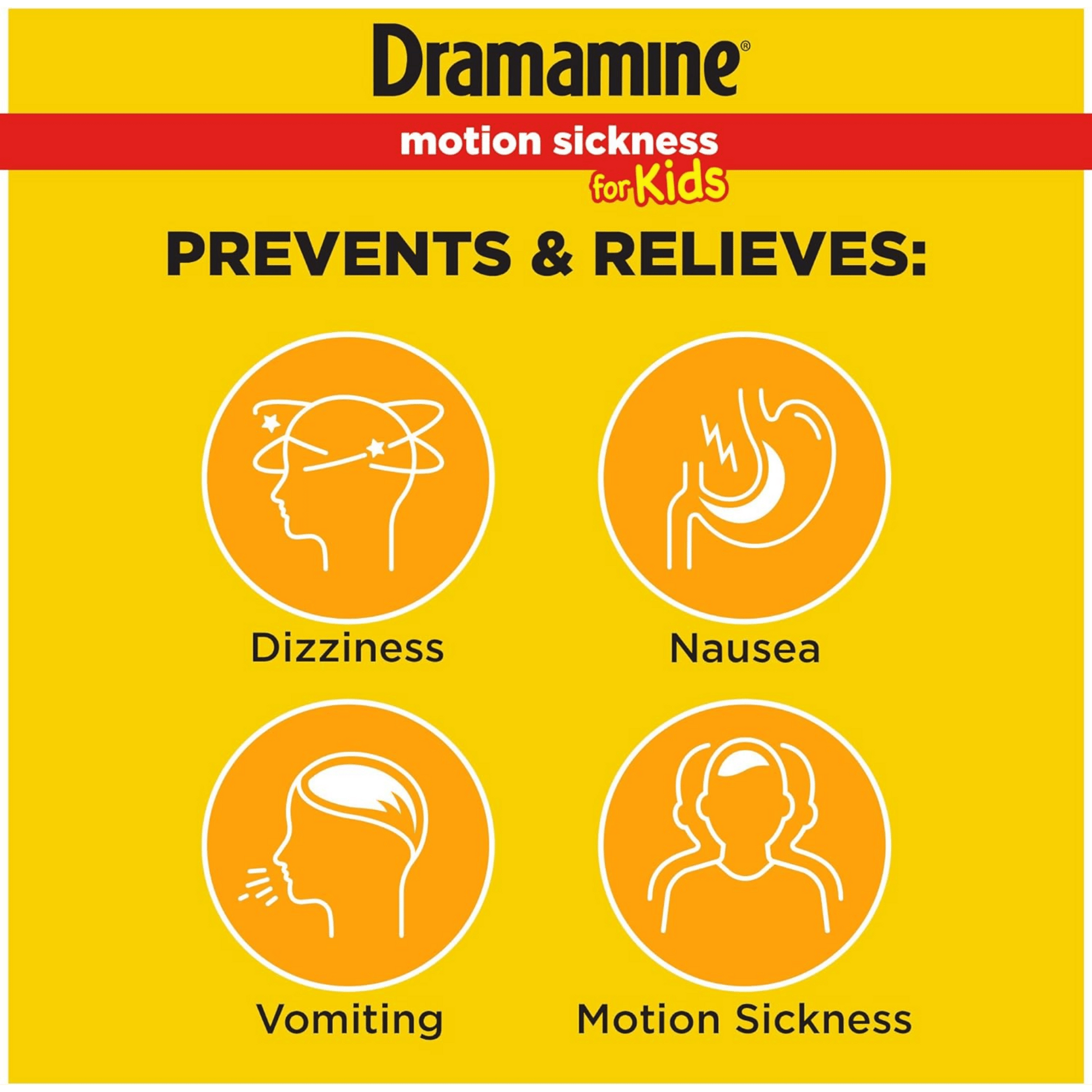 Dramamine Motion Sickness For Kids Chewable (25mg Each) SkinStash