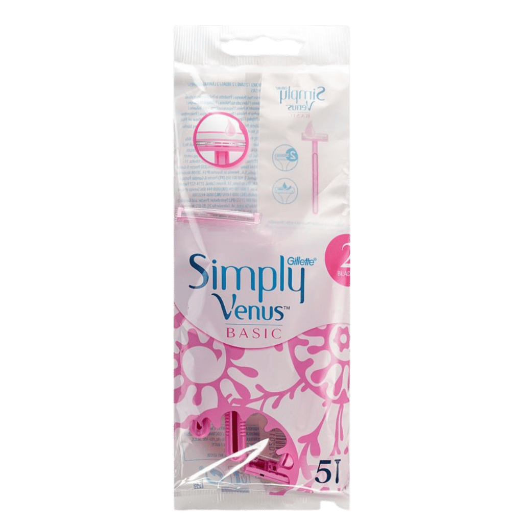 Gillette Simply Venus Basic Disposable Razors 5 Pcs SkinStash