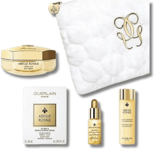 Guerlain Abeille Royale 4 Piece Set Oil Serum Lotion Cream SkinStash