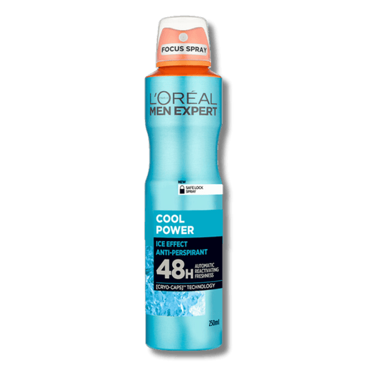 L'Oreal Men Expert Cool Powder Ice Power Anti-Perspirant 48H (250ml) Skinstash