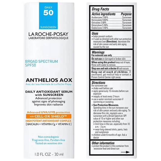 La Roche-Posay Anthelios AOX Daily Antioxidant Serum with Sunscreen SPF 50 (30ml) SkinStash