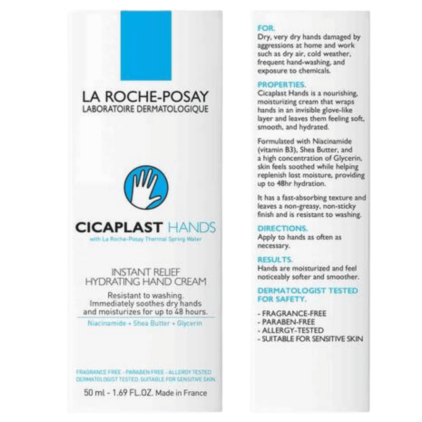 La Roche-Posay Cicaplast Hands Soothing Hand Cream (50ml) SkinStash