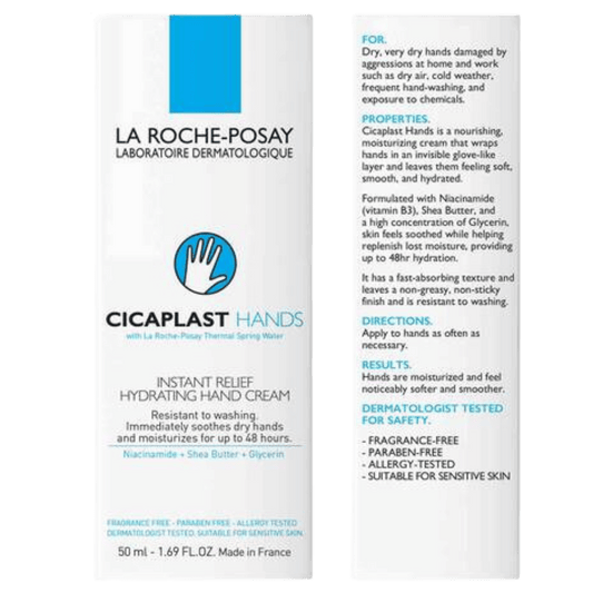 La Roche-Posay Cicaplast Hands Soothing Hand Cream (50ml) SkinStash