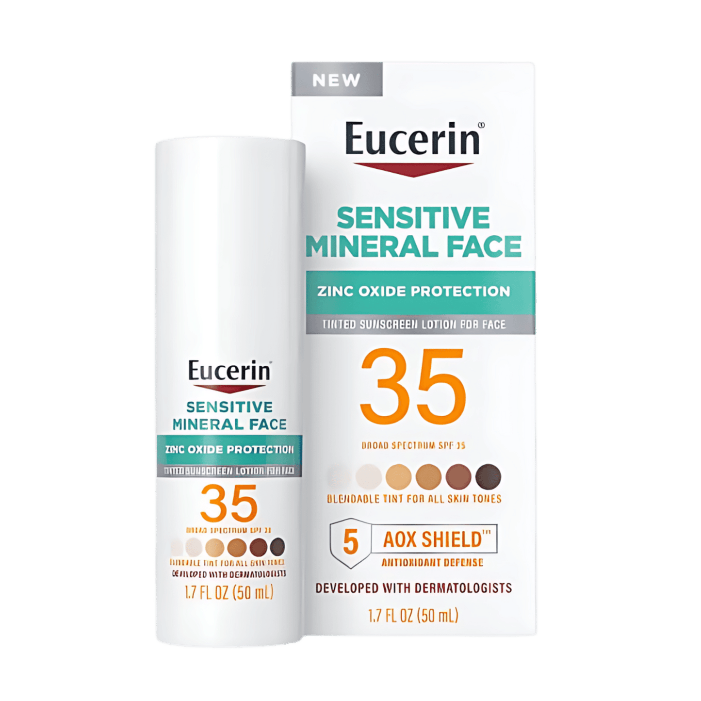 Eucerin Sensitive Mineral Face Tinted Sunscreen SPF 35 (50ml) SkinStash