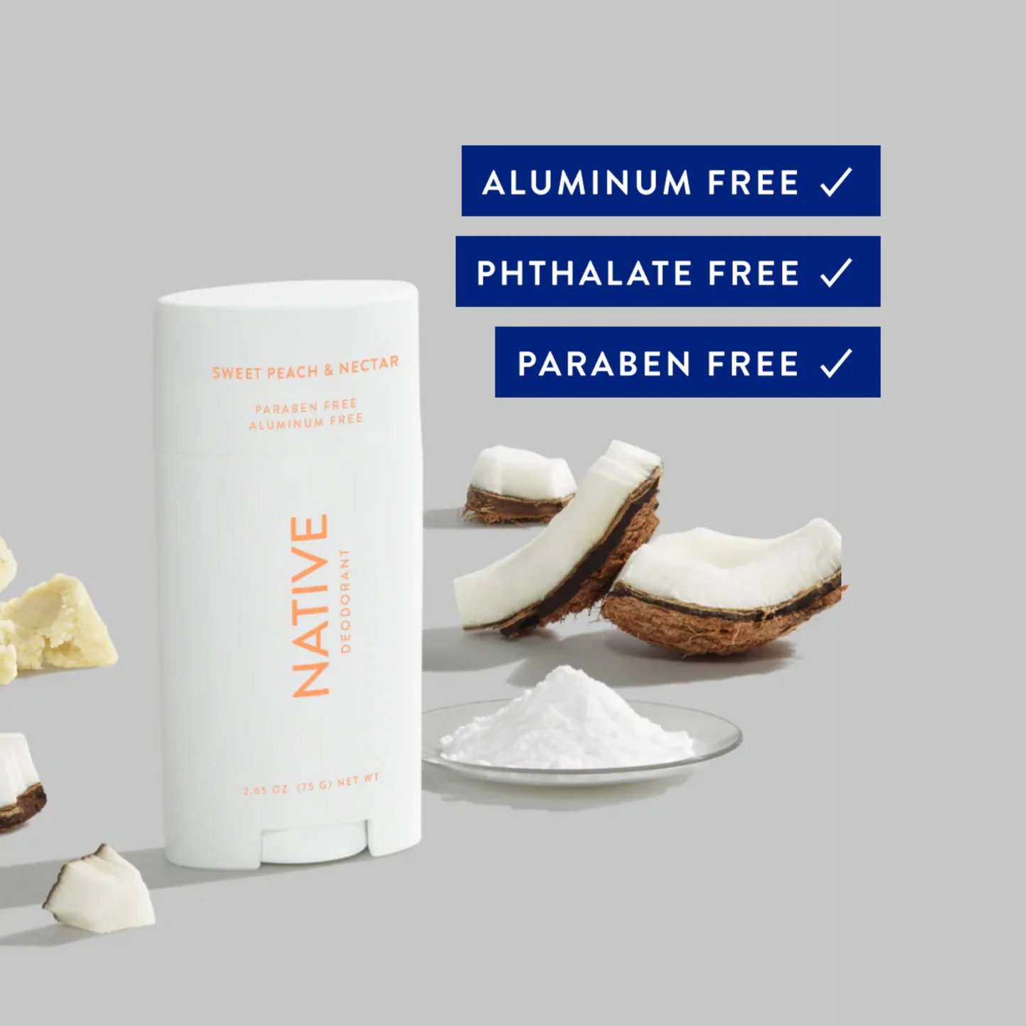 Native Deodorant Sweet Peach & Nectar Aluminum Free (75g) SkinStash