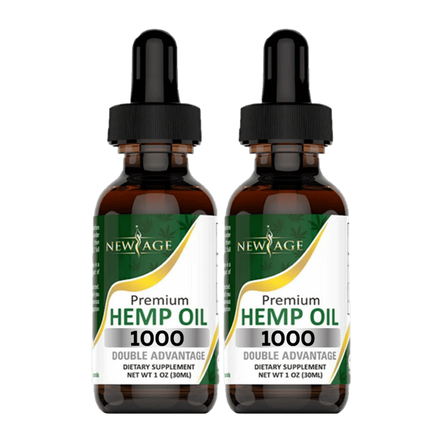 New Age Premium Hemp Oil Drops Pack of 2 (1000 mg) SkinStash