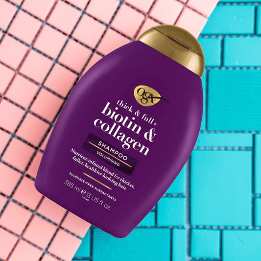 OGX Thick & Full + Biotin & Collagen Volumizing Shampoo (385ml) SkinStash