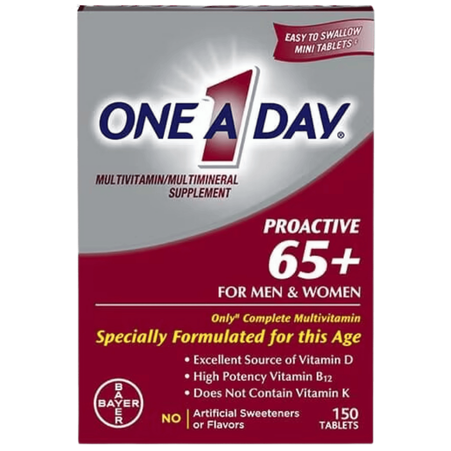 One-A-Day Proactive 65 Plus Tablets 150 Ct SkinStash