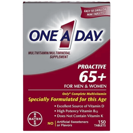 One-A-Day Proactive 65 Plus Tablets 150 Ct SkinStash