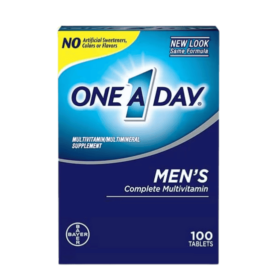 One a Day Men's Health Formula Multivitamin Multimineral Tablets 100 Tabs SkinStash
