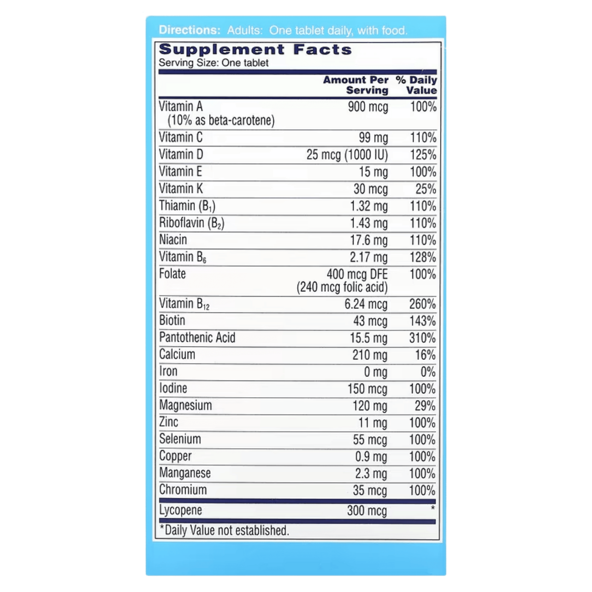 One a Day Men's Health Formula Multivitamin Multimineral Tablets 100 Tabs SkinStash