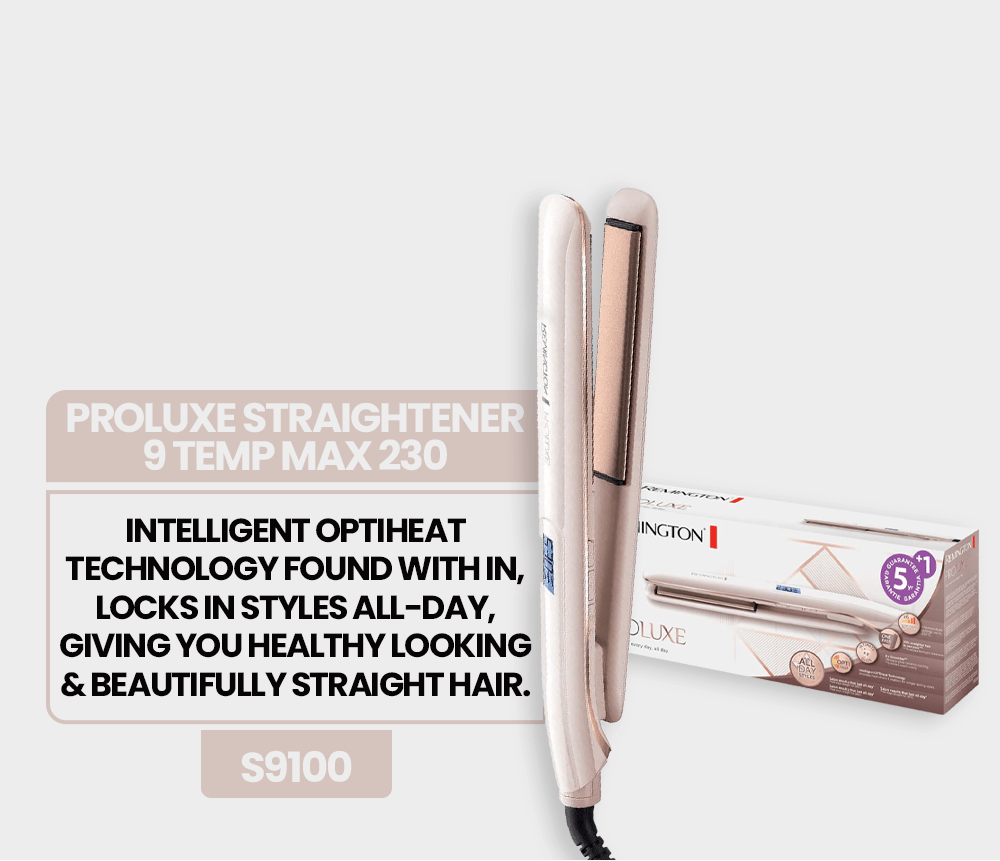 Remington Proluxe Straightener 9 Temp Max 230- S9100 - wellkart