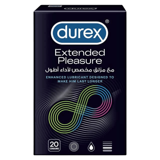 Durex Extended Pleasure Condoms (Pack of 20 Condoms) - wellkart