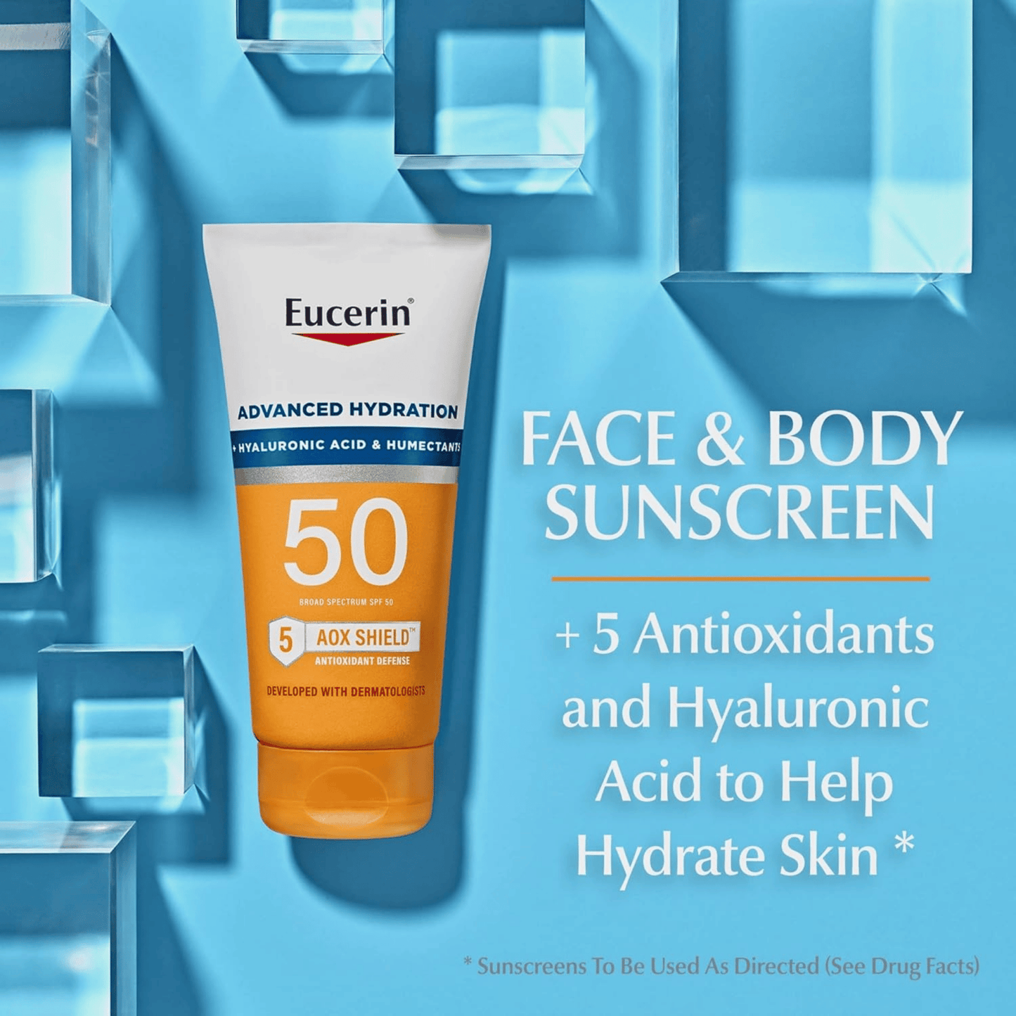 Eucerin Advanced Hydration SPF 50 Sunscreen Lotion (150 ml) SkinStash