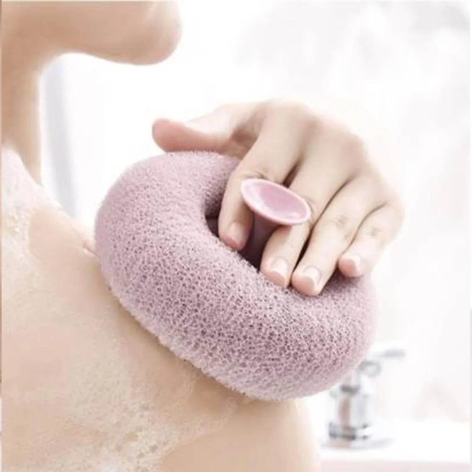 B&B Derma - Super Soft Round Bath Sponge With Suction Cup - wellkart